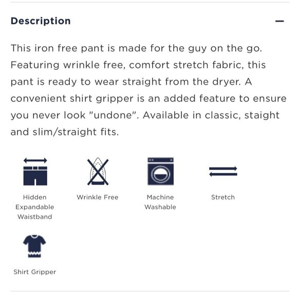 Haggar Pleated Classic Iron Free Premium Khaki Stretch Twill size 42Wx29L NWT - Picture 4 of 5